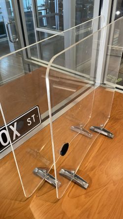 TWO Desk Acrylic Dividers