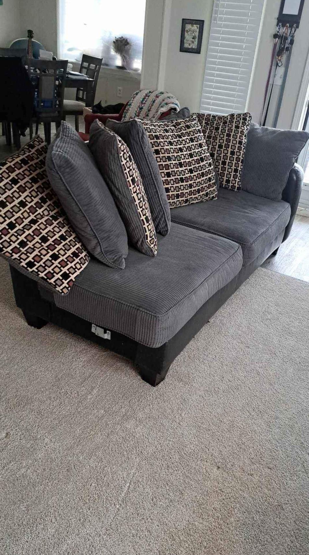 Leather Couch With Pillows