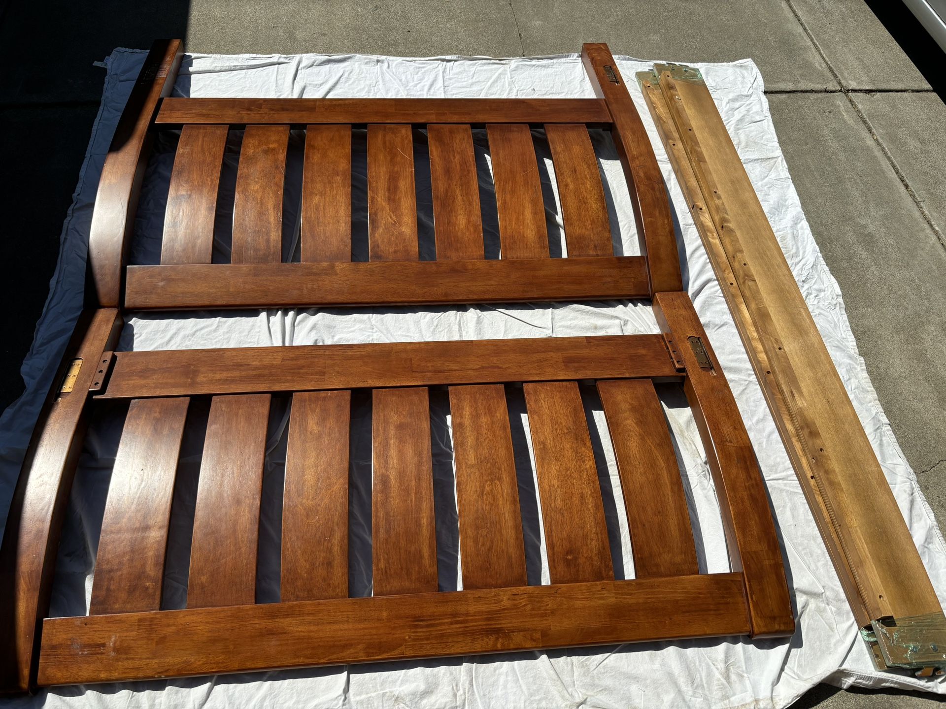 Solid Wood, Queen Sleigh Bed Frame For Sale - BEAUTIFUL