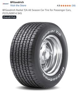 New BFGoodrich P225/60R14 Tires