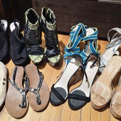 Size 6.5/7 Women's Heels And Flats