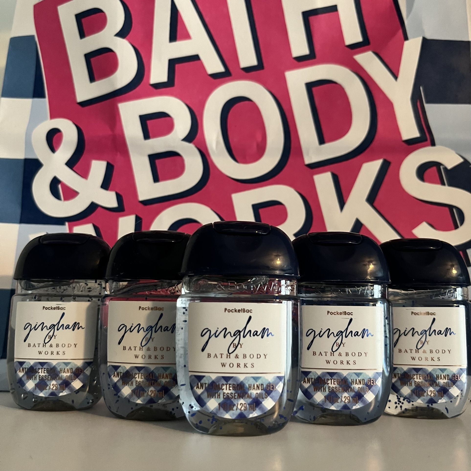 ✨New✨ Gingham 5 pack PocketBac hand sanitizer bath & body works