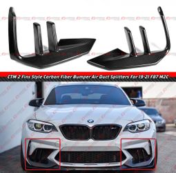 19-21 BMW F87 M2C CARBON FIBER FRONT BUMPER AIR DUCT SPLITTERS