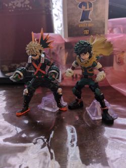 Bakugo and deku mini figure