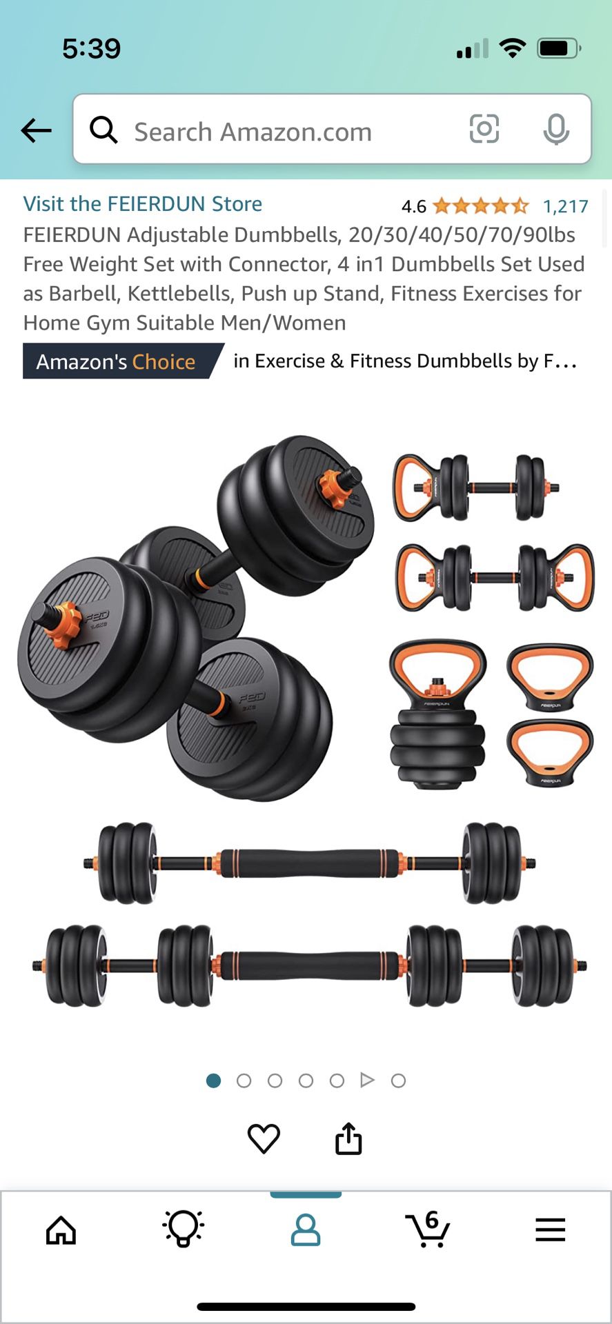 Adjustable Weights Dumbbell Barbell 