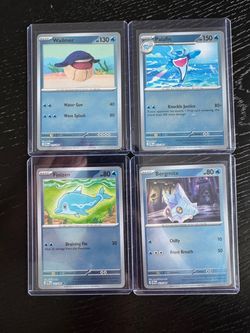Pokémon TCG Card Lot – 4 Water Type Cards