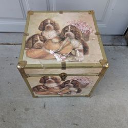Vintage Ruane Manning Puppy Toy Box Case Chest