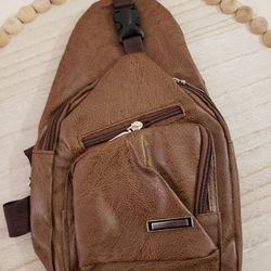 Men Shoulder Crossbody Bag - Brown - Brand New!!