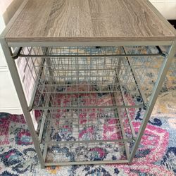 Brightroom 3-Drawer Wire Organizer w/ Wood Top (Target)