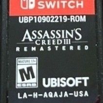 ASSASSIN'S CREED 3 REMASTERED Nintendo Switch Game