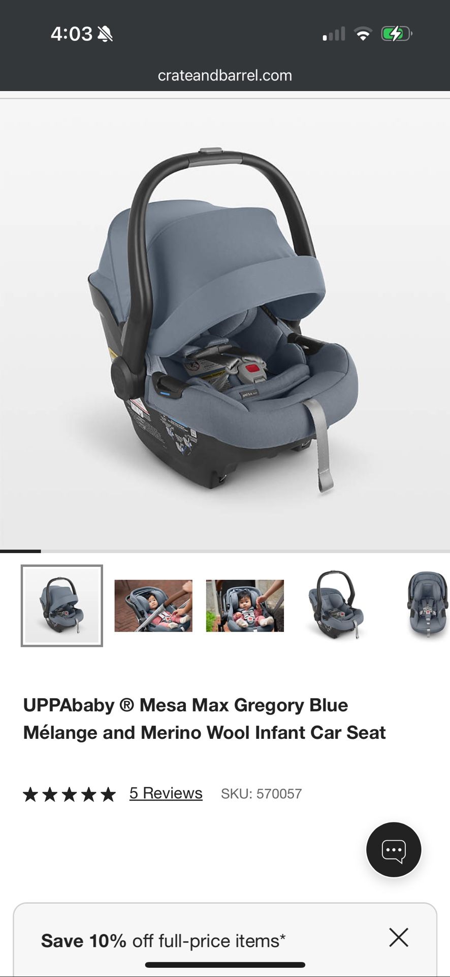 UPPAbaby Mesa Max Infant Car Seat + 2 Bases