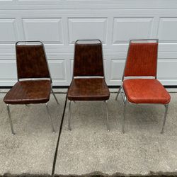Mid century modern Chrome craft Chairs. 