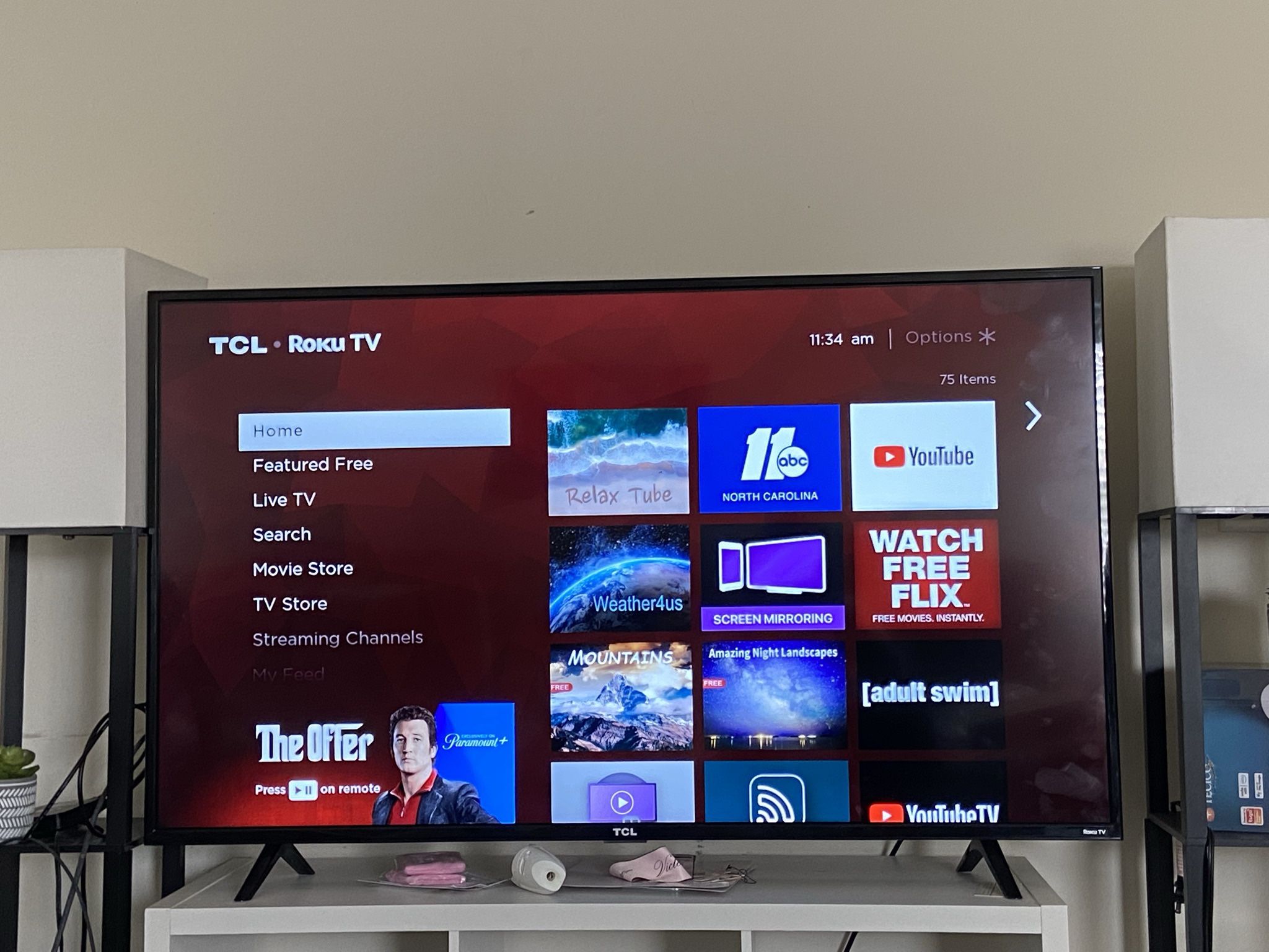 55 Inch  4k Roku Tcl  Almost New Condition 