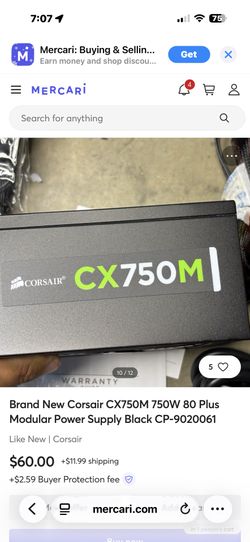Corsair CX750 M Power Supply