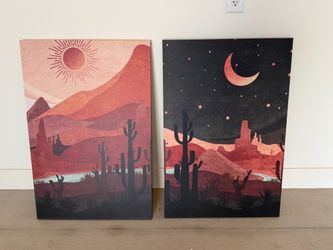 Custom desert landscape canvas art 24x36”