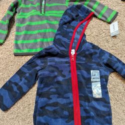 2 NEW Carters Fleece Jackets Size 18 Months