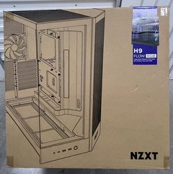 NZXT H9 FLOW RGB Gaming PC Case, New