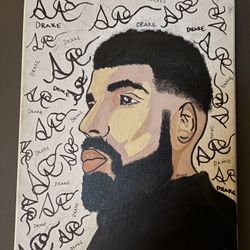 Custom Cartoon Effect Painting Of Drake