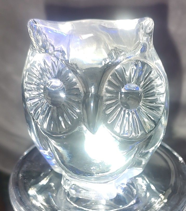 Vintage Fenton Glass Owl Paperweight 