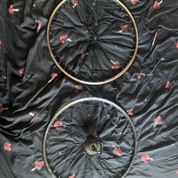 26” inch double walled rims with 7 speed cassette (brand new unused)