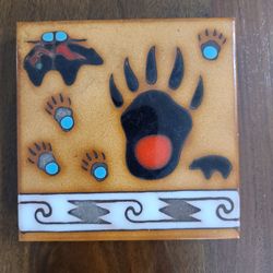 Masterworks Bear Paw Handcrafted Ceramic Tile