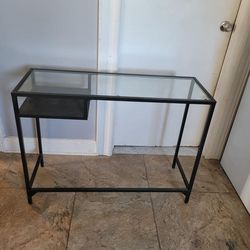 Small glass desk