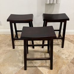 3 Wooden Bar Stool