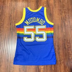 Dikembe Mutombo Denver Nuggets Mitchell & Ness #55 Jersey Sz Small Used New Cond 