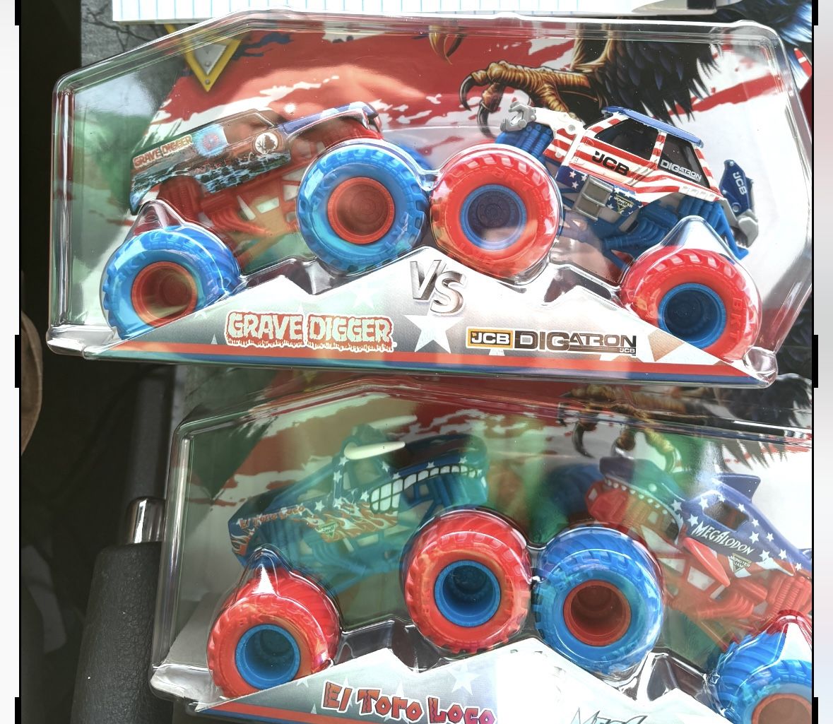 Monster jam 2025 Stars and Stripes set of all 4 best offer