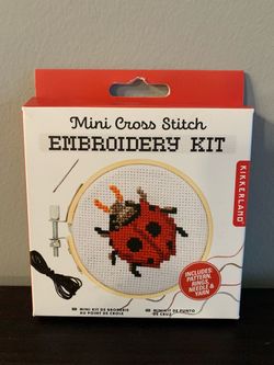 Ladybug Mini Cross Stitch Embroidery Kit (multiple available)