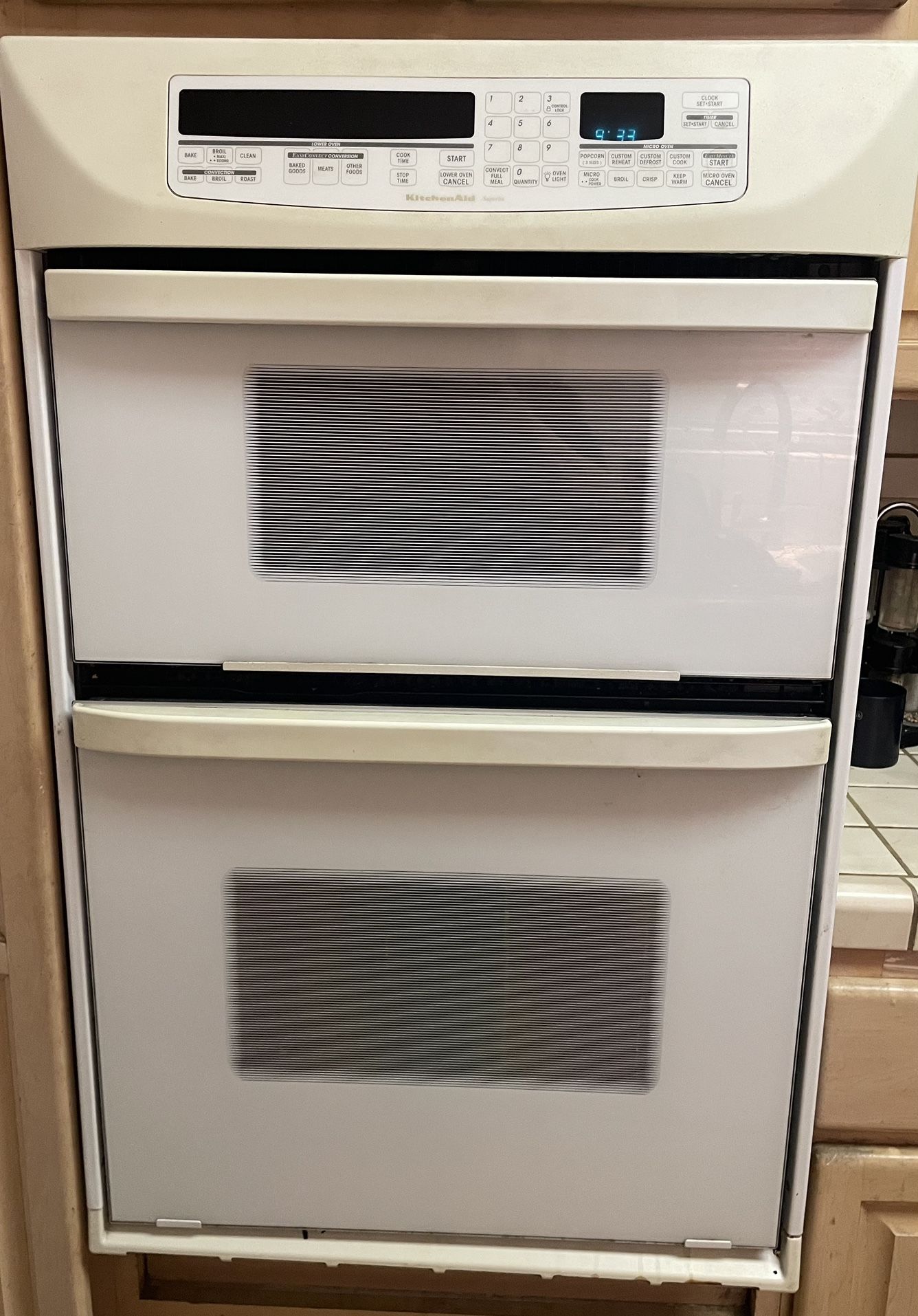 Oven With Microwave Oven On Top.