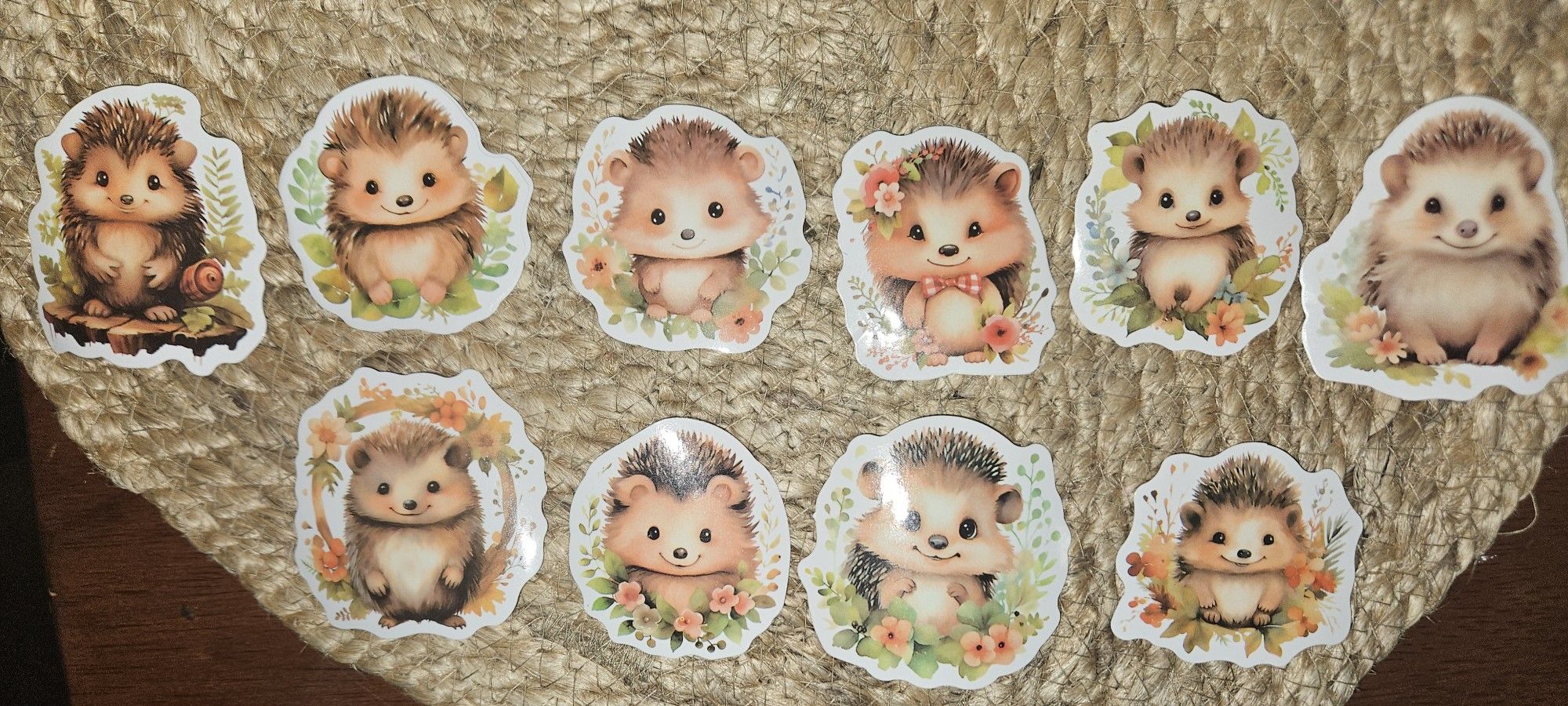 10 Hedgehog Stickers