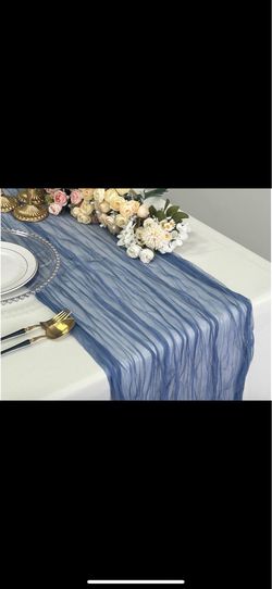 22 Dusty blue cheesecloths