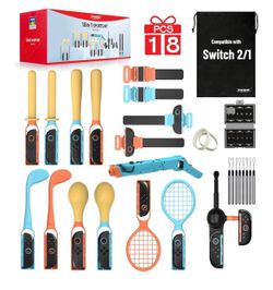 Switch 2 Sports Accessories Bundle Compatible with Switch 2/1/OLED Joy-con