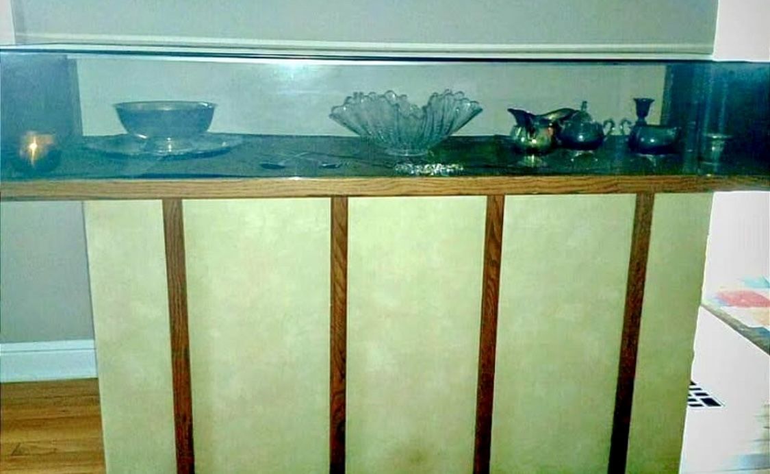 vintage standing display case