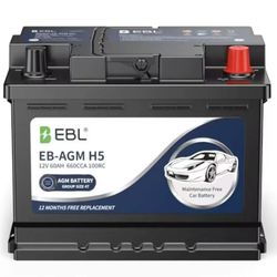 BCI Group 47 Car Battery 12V 60Ah H5 AGM Battery Performance Series High Power 660CCA 100RC