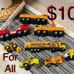 $10 Bundle of Vehicles fire fighters truck 🚒 & construction 🏗️ trucks in great condition