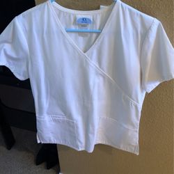 Xs Scrub Top White Never Worn