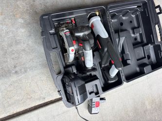 Craftsman 19.2V Laser Trim Saw + Reciprocating Saw Kit w/ Case & Charger