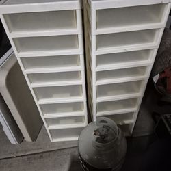 Two Tall plastic drawers