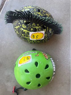 2 boys bike / skateboard helmets