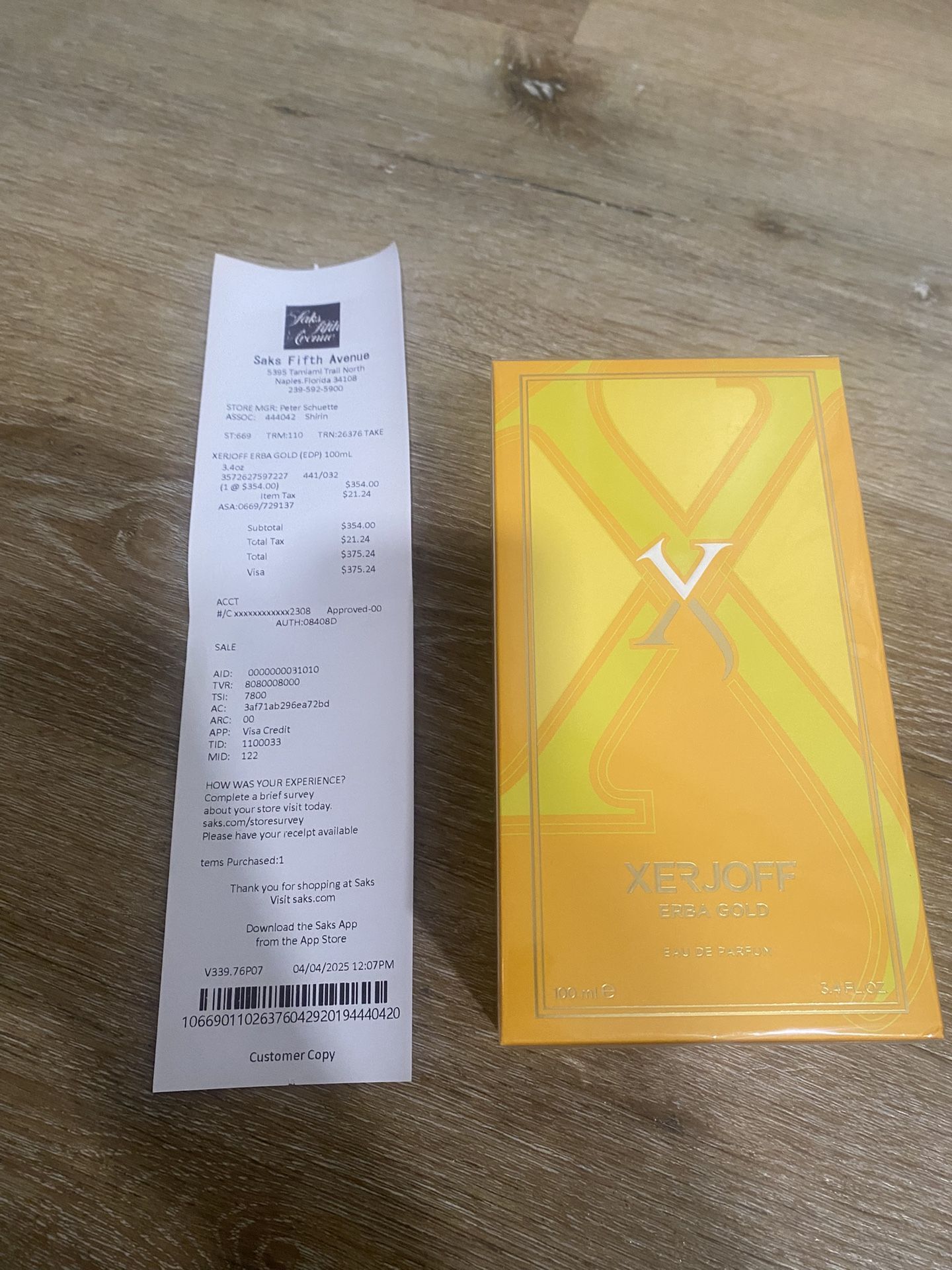 Brand New Xerjoff Erba Gold Edp (100 Ml/3.4 Fl Oz)