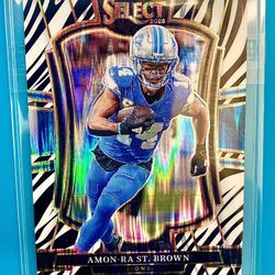 Amon-Ra St. Brown Panini Select Ultra Rare ZEBRA Parallel