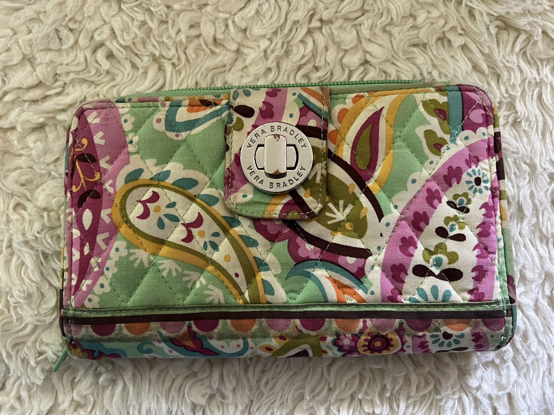 Vera Bradley Turn Lock And Zip Wallet