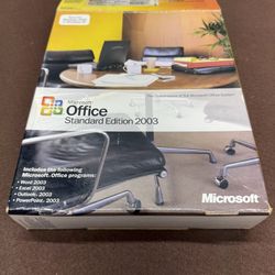 Microsoft Office 2003 Standard Edition w/ Product Key Disc Box Manuals XP