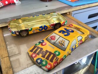 M&Ms Tin Candy Holder Race Car No Candy   Great  Christmas  gift 