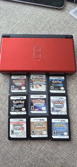 Ds Lite With 9 Pokemon DS games