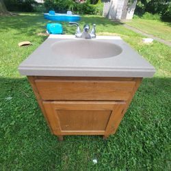 Vanity With Sink And Faucet