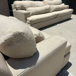 Z-Gallerie Beige Couches 🛻Delivery Available🛻