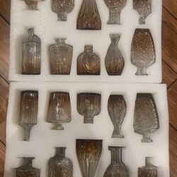 Amber Bud Vase Set (20 Pieces)